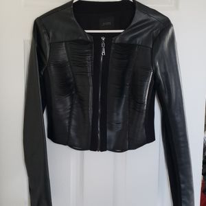 Black Faux leather jacket by Guess